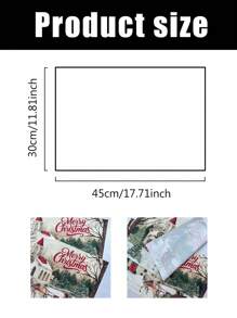 1/2/4pcs 30x45cm Christmas Theme Placemats, Vintage Christmas Snowy Landscape, Christmas Carriage Pattern Placemats, Kitchen Dining Table Decor, Decorative Accessories, Tableware Mats, Room Decor, Dining Table Decor