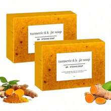 Lemon Turmeric Kojic Soap Fragrance - Jabon De Curcuma, Lemon Turmeric Soap, Honey Lemon Turmeric Soap, Turmeric Lemon Kojic Soap For Face And Body Skin Care Glow Recipe Skincare Skin Care Products Skin Care Sets - 黃色 - 查看 5