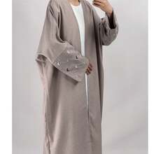 1 chiếc khăn trùm đầu Abaya thêu hình mặt trăng, phù hợp để mặc hàng ngày cho phụ nữ, mọi mùa - Nhiều màu - Xem 14