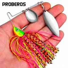 20g Fishing Lure, Hard Metal Spinner Lure Set, Suitable For Bass, Trout, Salmon, Freshwater & Saltwater, 5 Colors Tassel Beard Alloy Lure