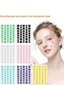 Colorful Star-Shaped Face Stickers, Suitable For Daily Decoration, Events And Parties - Multicolor - View 4