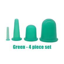 1-5 piezas Producto de cuidado de la salud familiar duradero, ventosas de masaje corporal completo, ventosas de succión de vacío, ventosas de silicona, masajeador anticelulitico, color aleatorio