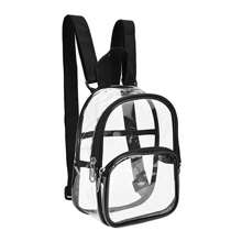 1 robuster, transparenter PVC Mehrzweck-Rucksack, Reise-/Wanderrucksack, Sport-/Freizeittasche, Perspektivrucksack, PVC-Rucksack mit verstellbarem Gurt, wasserdichte klare Umhängetasche, lässiger Stil für Outdoor-Sport und Reisekomfort