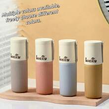 Portable Lucky Travel Toothbrush & Toiletry Storage Case Set, Creative Minimalist Couples Toothbrush Cup & Rinse Cup