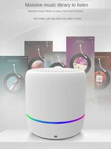 Wireless Portable Mini Breathing Light Bluetooth Speaker With Lanyard, Built-In Rechargeable Battery - Multicolor - View 15