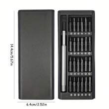 25-Piece Precision Screwdriver Set, Multi-Functional Repair Tool, Suitable For Disassembling Mobile Phones And Tablets, Made Of Durable Plastic, Non-Rechargeable - Includes Different Screwdriver Bits.