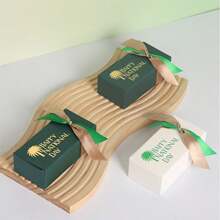 5/20件沙特国庆礼盒带丝带纸板糖果枣巧克力礼品包装盒，用于国庆节庆祝活动 - 國慶日長方盒 - 查看 3