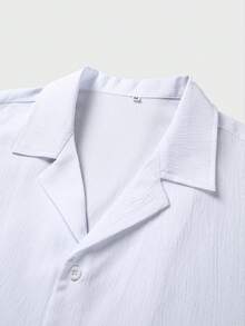 男士两件套 - 亚麻衬衫和抽绳长裤套装 | 轻盈透气休闲长袖沙滩度假套装 | 婚礼派对假日服装 | 送给丈夫、父亲的礼物，秋季服装，舒适套装 - 白色 - 查看 4