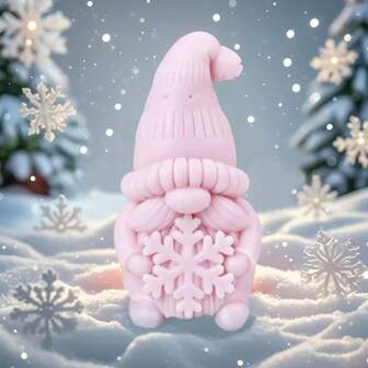 Silikonform för jultomten och snöflinga, gör-det-själv-jultomteljus, vaxsmält, dekorform för gipsdiffusor