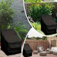 Outdoor Garden Patio Stackable Chair Dust Cover Storage Bag Furniture Waterproof Cover, Dust And UV Protection Furniture Cover