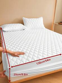 1件纯色床笠，床上用品，床笠，床垫套，柔软舒适的卧室床上用品，亲肤床垫保护套，防尘防潮，多种颜色可选，超声波菱形图案床笠，适用于各种床型（单人床、双人床、大号床、特大号床），床上用品礼品，涤纶床笠