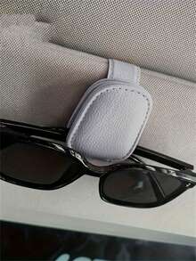 3pcs Universal Car Sun Visor Glasses Clip, Sunglasses Box, Car Glasses Holder, Car Interior Accessories, Fashionable Car Glasses Clip, Magnetic PU Leather Stylish Glasses Clip, Glasses Clothing Clip, 2pcs Car Interior Sun Visor Accessories, Glasses Storage Holder, For Vehicle Interior, 1pc Glasses Storage Holder Sunglasses Travel Cool - Multicolor - View 4
