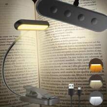 PINK 10 LED Book Light, 3 Eye-Protecting Lightng Colours Reading Light, Adjustable Brightness, USB Rechargeable 12H Battery Life, Flexible Clip On Book Light For Reading, Painting,Travel, Kids Gift