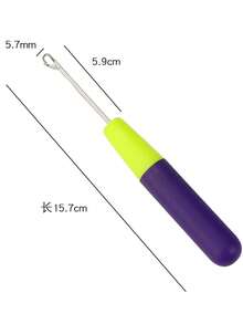 Hair Crochet Needle Set – Latch Hook Tool For Braiding Hair, Dreadlocks & Extensions, Comfortable Non-Slip Handle For Easy Grip, Durable Metal Hook For DIY Hair Styling, Suitable For Wig Making, Weaving & Repair - Multicolor - View 7