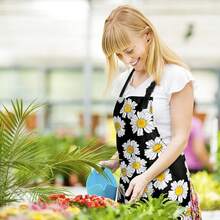 Adjustable Waterproof Apron Bib Apron With 2 Pockets Cooking Kitchen Aprons Women Men Chef TJN9 - Hoa - Xem 6