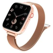 Apple Watch Band, Gold Apple Watch Band, Slim Milanese Loop Compatible With Apple Watch Band For Women 40mm 41mm 38mm 42mm 44mm 45mm 49mm 46mm, Stainless Steel Magnetic Mesh Strap Work On Apple Watch Bands Series 10 9 8 7 6 5 4 3 2 1 Ultra SE