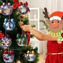 12pcs 2D Bohemian Acrylic Christmas Decorations Set - 2D Holiday Tree, Home & Window Decor - Suitable For Party & Gift, Collectible, Architecture & Accessories, Rustic Style Decor, Durable Construction, Hanging Ornaments, Party Planners, Gift Buyers Home Decor Room Decor