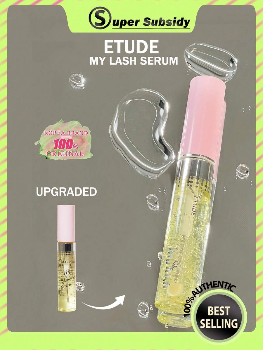 伊蒂之屋 (ETUDE HOUSE) 我的睫毛精华液 9克，轻盈滋养配方，持久保湿，自然丰盈纤长，精细刷头，速干，适合初学者，女性日常使用，韩妆，韩国彩妆，礼品装，9克/0.32盎司