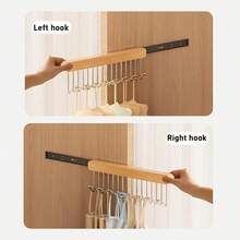 1 pieza Perchero de madera para cinturones - Accesorio de armario de madera resistente | 1 pieza Percha extensible con 8/12 ganchos | 12 pulgadas y 16.2 pulgadas para organizar ropa y cinturones en el armario