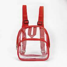 1 robuster, transparenter PVC Mehrzweck-Rucksack, Reise-/Wanderrucksack, Sport-/Freizeittasche, Perspektivrucksack, PVC-Rucksack mit verstellbarem Gurt, wasserdichte klare Umhängetasche, lässiger Stil für Outdoor-Sport und Reisekomfort