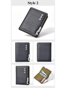 1 chiếc ví nam thời trang tối giản cao cấp, viền hợp kim nhôm, đa chức năng, có thể đựng thẻ theo chiều ngang hoặc chiều dọc, cũng có thể dùng làm hộp đựng thẻ, ví đựng thẻ tín dụng, ví đựng thẻ ID. Chiếc ví cao cấp, tối giản, kín đáo này là món quà tốt nhất dành cho nam giới. - Nhiều màu - Xem 6