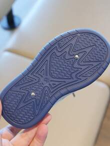 1 Par de Tênis Casuais Unissex Respiráveis de Bloco de Cor com Bico Redondo, Sola Macia e Confortável, Versátil para Todas as Estações - Azul - Visão 9