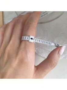 1 Ring Measurement Ring Finger Circumference Mouth Size Ring Circumference Finger Circumference Number Gauge Size Measuring Ring Hand Measurement Tool - 白色 - 查看 3