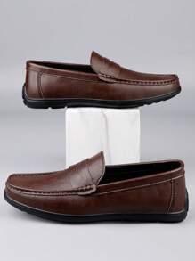 男士休闲商务乐福鞋，时尚百搭透气一脚蹬舒适平底驾车鞋