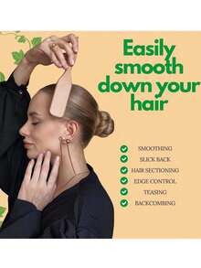 1支顺滑易梳，适合打造光滑马尾辫、抚平毛躁碎发和修饰发际线——锥形尾梳兼具易梳功能，方便分缝、造型、打理和拉直头发，打造顺滑无毛躁的发型，男女皆宜，推荐作为圣诞礼物 - 彩色 - 查看 6