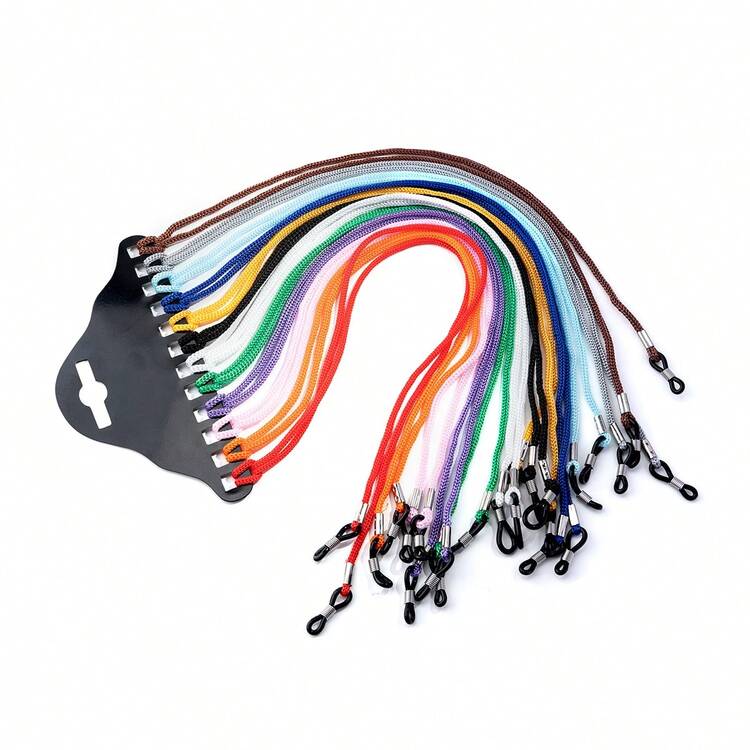 Set de 12 cordones de nailon multicolor y negro para gafas, soporte de moda para gafas, correa para el cuello para anteojos - Multicolor - Ver 14