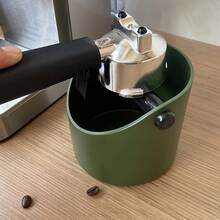 1 pieza Recipiente para residuos de café de 580ml, caja especial para residuos de máquina de café semiautomática, el recipiente se puede desprender, diseño oblicuo, pequeño y ligero, sin posición, alta resistencia a caídas, antideslizante en la base, papelera de escritorio, material ABS, accesorios profesionales de café para oficina y hogar