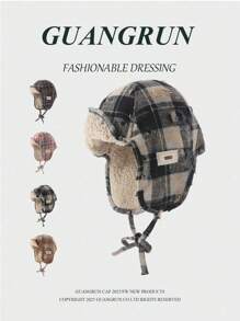 قبعة نسائية من نوع Trapper بألوان متباينة، محبوكة بسمك مناسب للطقس العادي والأنيق، متعددة الاستخدامات مناسبة للخارج والتزلج والدراجات والسفر والحفلات والاستخدام اليومي في فصلي الخريف والشتاء