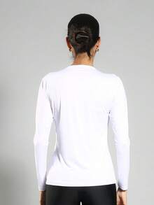 FITNATION Women's Long Sleeve T-Shirt With UV50 Sun Protection - White - View 3