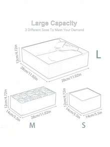 Simple Style Foldable Cloth Storage Box Closet Dresser Drawer Divider Organizer Basket Bins For Underwear Bras Decorations Autumn Decor Festival Decor Room Decor Home Decor Fall Decor Bedroom Decor For Women Storage Organizer Travel Holiday Essential Fall Decor Autumn Halloween