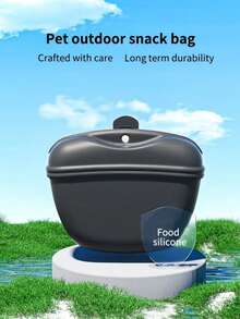 1pc Silicone Training Snack Bag With Auto-Close, Portable Pet Dog Treat Pouch For Outdoor Activities, Suitable For Dog Owners, Sturdy Zipper Closure, Convenient Open Design, Random Color - Multicolor - View 9