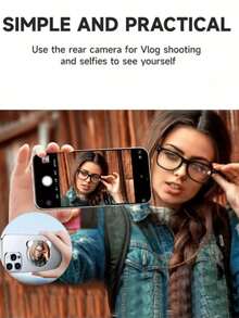 1 Stück magnetische Selfie-Linse, rückseitig montiertes HD Selfie-Hilfsmittel, Live-Streaming Spiegelreflektor