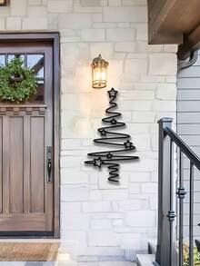 1pc Multi-Functional Metal Christmas Tree Wall Art - All-Season Indoor/Outdoor Decor For Christmas, Halloween, Easter & Thanksgiving Celebrations - Multicolor - View 8
