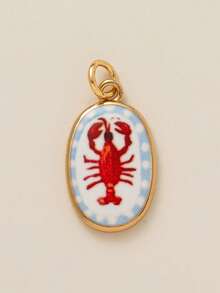 1pc Fashionable And Exquisite INS Marine Creature Conch Lobster Crab Shell Fish Clover DIY Pendant, Plated With 18K Gold, Not Easily Oxidized, Suitable For Wives And Mothers To Freely Match. - Multicolor - View 23