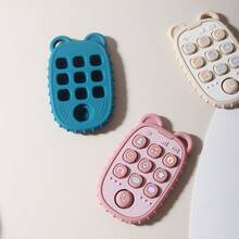 Baby Silicone Squeeze Teether, Infant Chewable High Temperature Sterilizable Pacifier Teething Toy - Multicolor - View 4