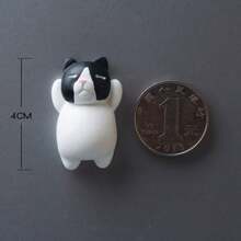 6pcs Cute Kitten Fridge Magnets, Colorful Resin Animal Magnetic Whiteboard Stickers, Decorative Magnets For Refrigerator, Office, Kitchen, Gifts For Friends And Family