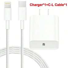 1 pieza Cable de transferencia de datos de alta eficiencia y 20W de carga rápida PD de 3.3ft/100cm + Juego de cargador de pared, compatible con iPhone 14 Pro Max/14 Pro/14 Plus/14/13/12/11/XS/XR/8/7/6, Serie iPad - Tipo de Enchufe A USA (110-127V) - Ver 12