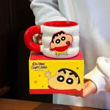 CRAYON SHINCHAN 蜡笔小新官方陶瓷杯，情侣生日礼物，家用和办公室用水杯