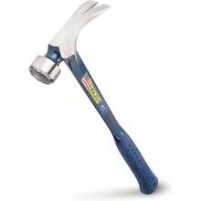 BIG BLUE Framing Hammer 25 Oz Straight Rip Claw With Forged Steel Construction Shock Reduction Grip E325SM - 銀色 - 查看 1