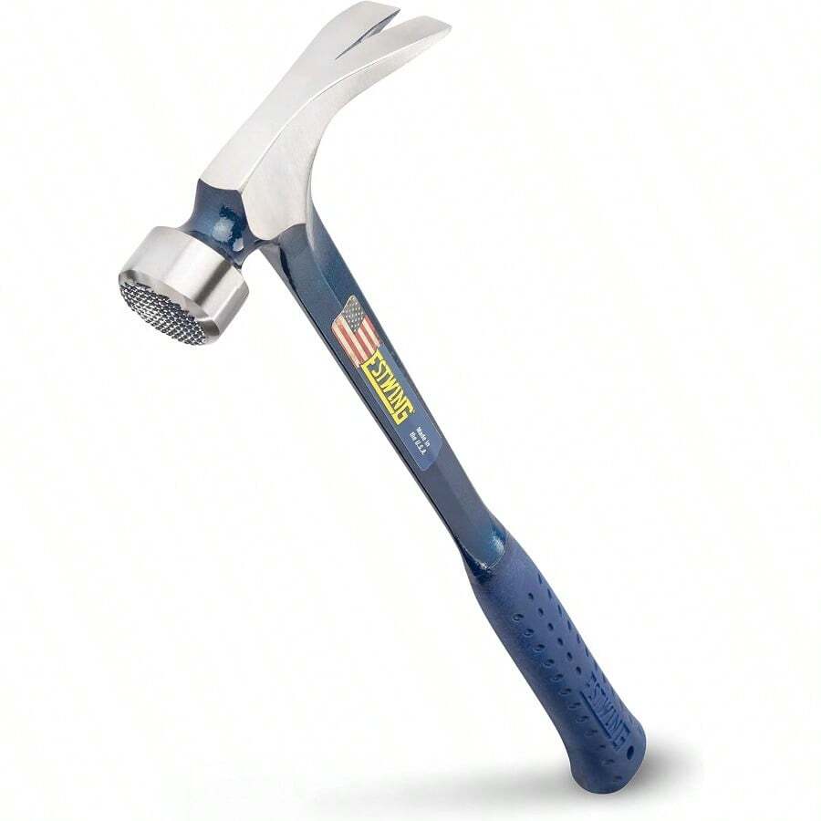 BIG BLUE Framing Hammer 25 Oz Straight Rip Claw With Forged Steel Construction Shock Reduction Grip E325SM - 銀色 - 查看 1