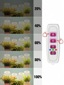 1/2/3/4头LED植物生长灯全光谱日光/红蓝/粉色USB 5V室内可调光盆栽多肉花卉绿植幼苗水培灯8/12/16小时循环定时自动开关专业仙人掌盆景补光灯可调亮度UV IR温室帐篷生长箱水果蔬菜栽培照明20/40/60/80led