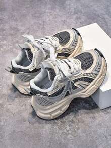 1 Pair Kids' Popular Sports Shoes, Autumn/Winter New Mesh Breathable Boys' Soft Bottom Non-Slip Casual Shoes, Girls' Shoes, Sneakers