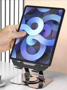 1pc Metal Rotating Flat Stand, Laptop Stand, Desktop Phone Holder, Computer Cooling Suspension Rack