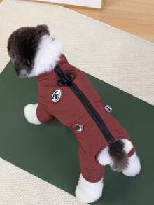 Haustierkleidung, Hunde 4-Bein Jumpsuit Weste, Herbst/Winter Gefütterte Fleecejacke Outfits