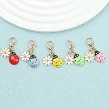 5pcs/8pcs/10pcs Mini Cute Bee/Ladybug And Little Daisy Keychain Set, Fashionable Animal Theme Design, Suitable For Bag Pendant, Very Suitable As Holiday, Perfect For Birthday, Party, Wedding, Back-To-School Season And Graduation Season Christmas Gift Ideas Bag Accessories Lanyards With Id Holder Car Accessories Bag Charms Car Accessories Teacher Friend Sister - Multicolor - View 16