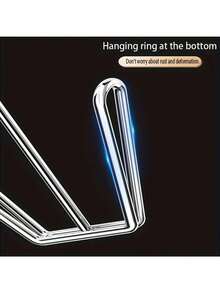 2pcs Fashion Metal Shoe Rack, Wall-Mounted Stainless Steel Space-Saving Organizer For Entryway And Closet, Multi-Function Hanging Shoe Rack And Clothes Hanger To Keep Shoes, Sandals, Slippers And Small Garments Neatly Stowed, Construction, Easy To Install With Included Hardware, Modern Minimalist Indoor Storage Solution, Ideal For Narrow Hallways, Dorm Rooms, Apartments; Lightweight Yet Strong; Helps Declutter Countertops And Floors; Corrosion-Resistant Finish For Long-Lasting Shine